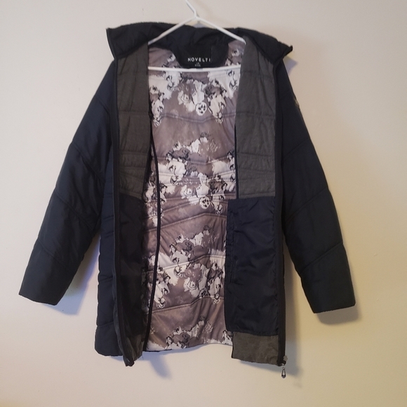 Novelti long hooded coat - Picture 9 of 10